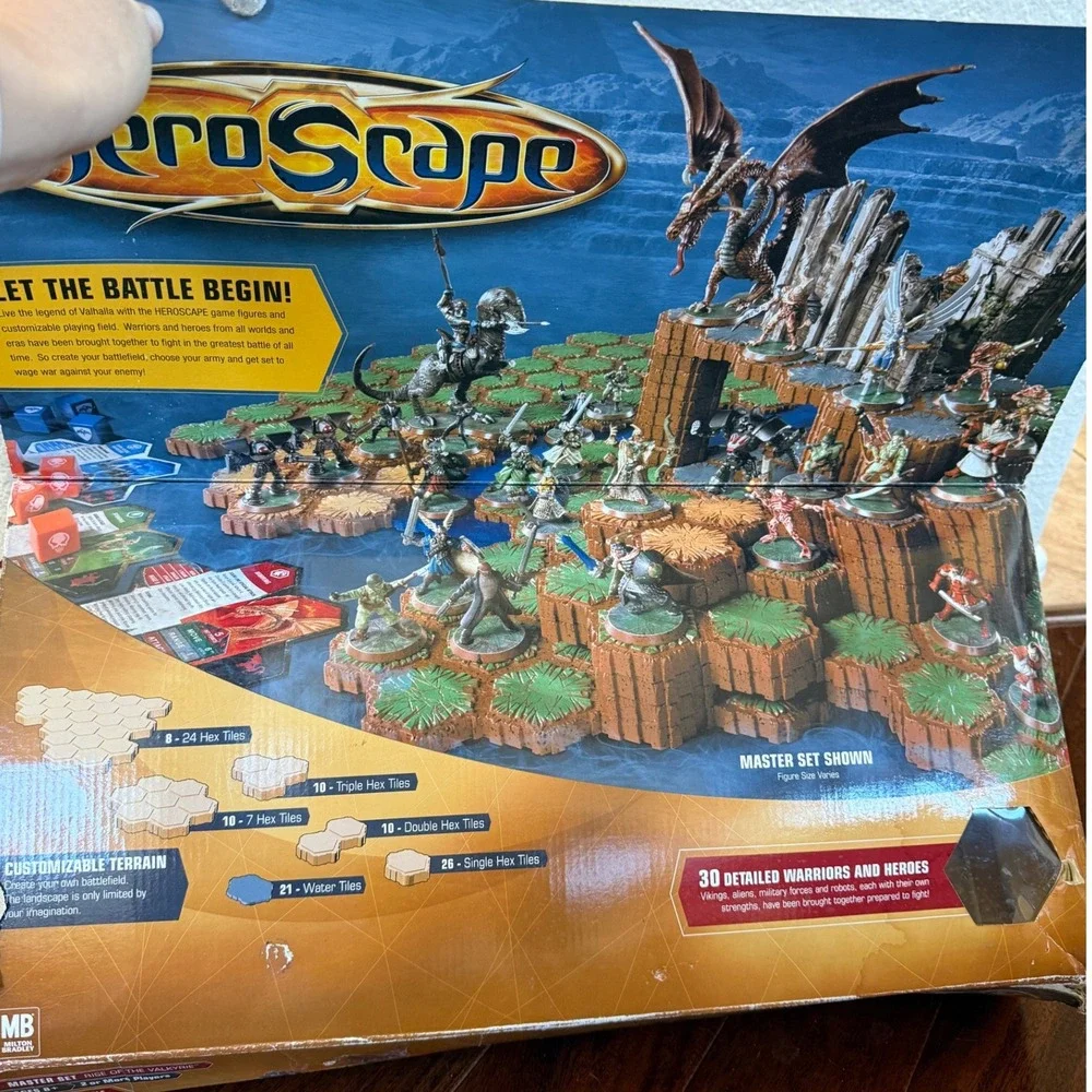 Heroscape Rise of the Valkyrie Terrain Lot Only Hex Tiles‎ Grass Rock Water 2004